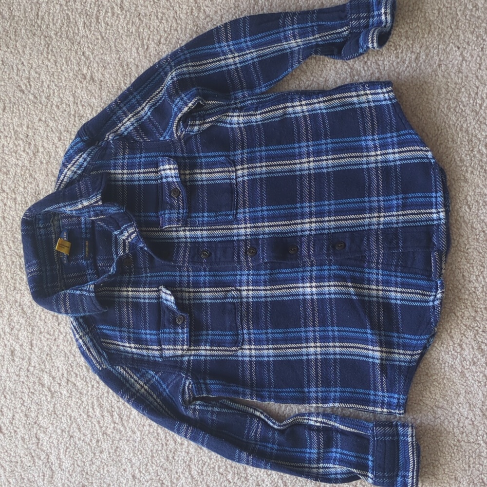 Polo Ralph Lauren Blue Plaid Flannel Button-Up Shirt Boys
